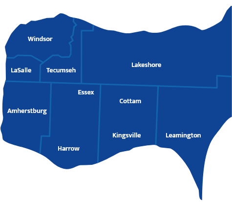 Map of Windsor-Essex County
